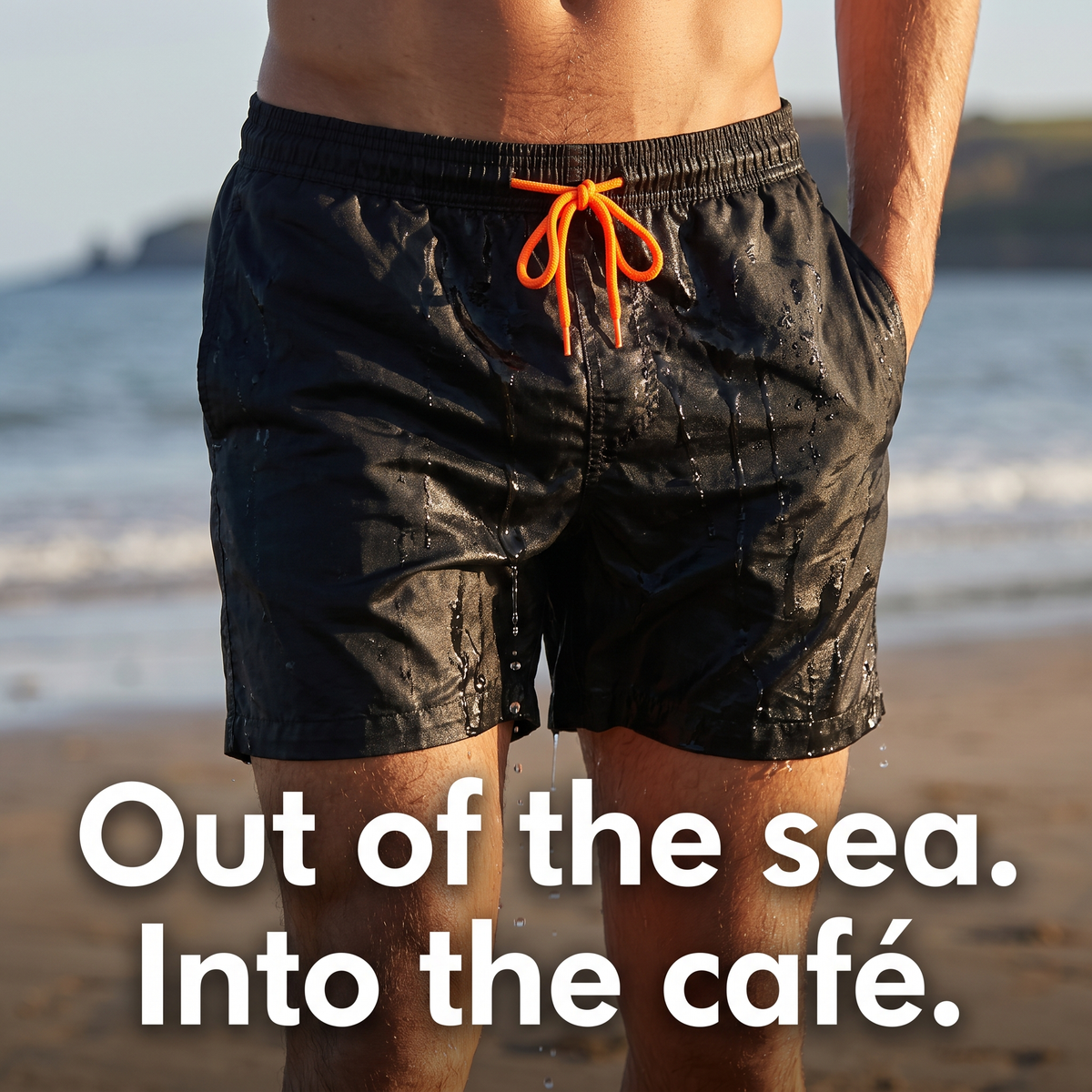 Men’s Quick-Dry Swim Shorts with Mesh Lining and Adjustable Drawstring Waist