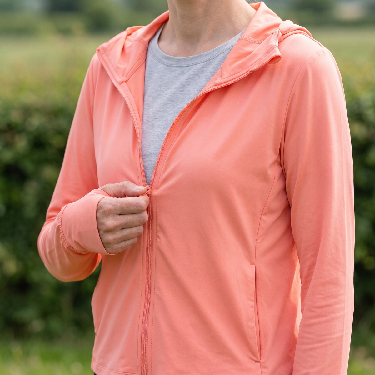 Women's Zip Up Sun Hoodie Lightweight UV Protection Jacket