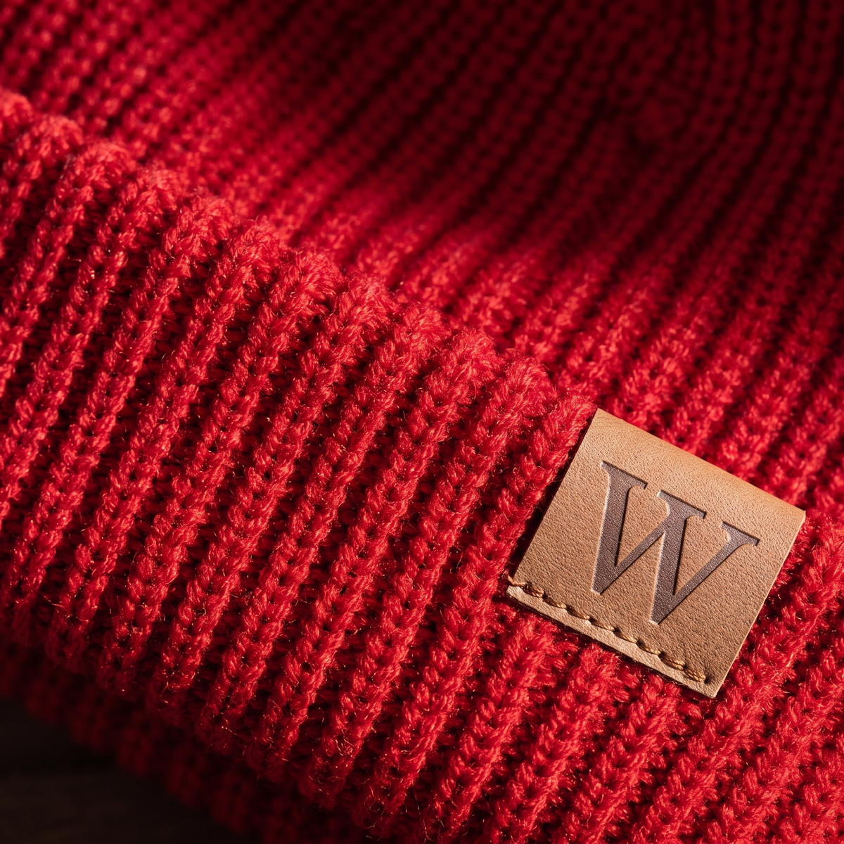Men's Short Crown Ribbed Beanie with Deep Turned Cuff