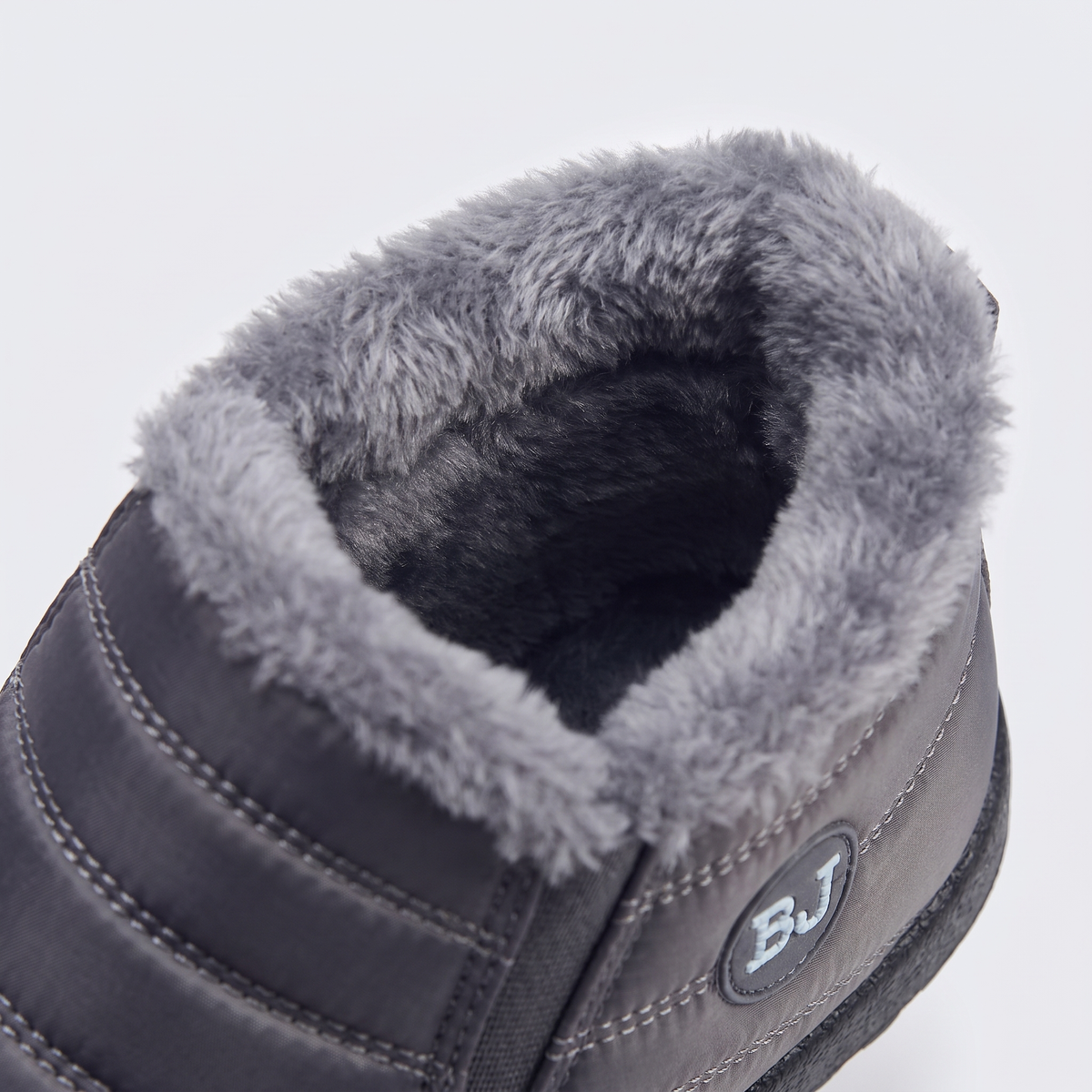 Women's Faux Fur Lined Slip On Snow Boots with Elastic Side Panels