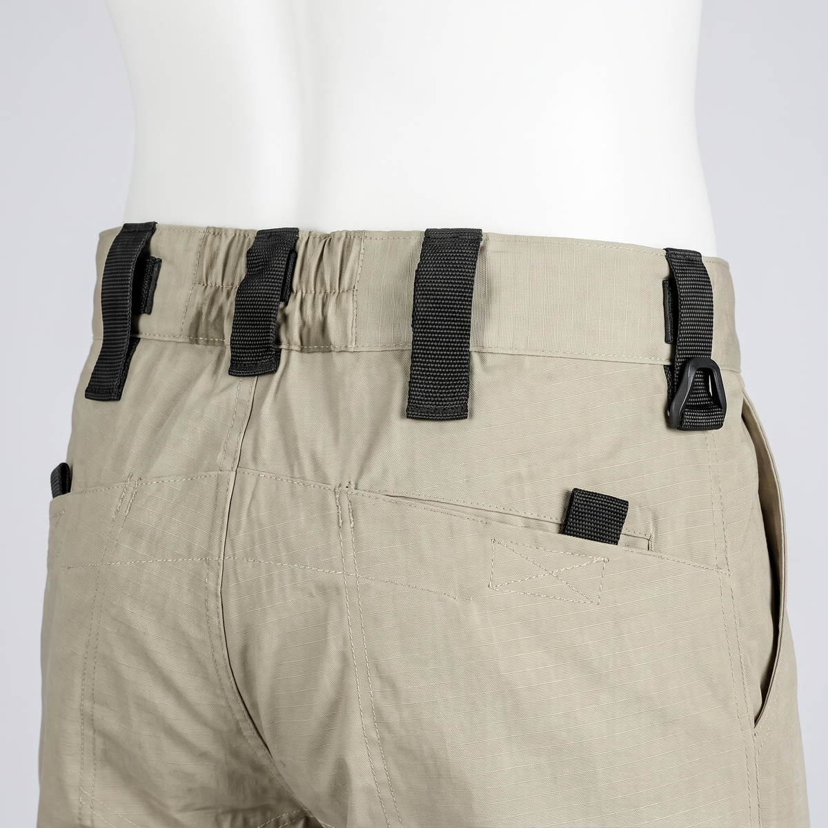 Men's Ripstop Cargo Shorts With Zip Security Pocket And Webbing Belt Loops