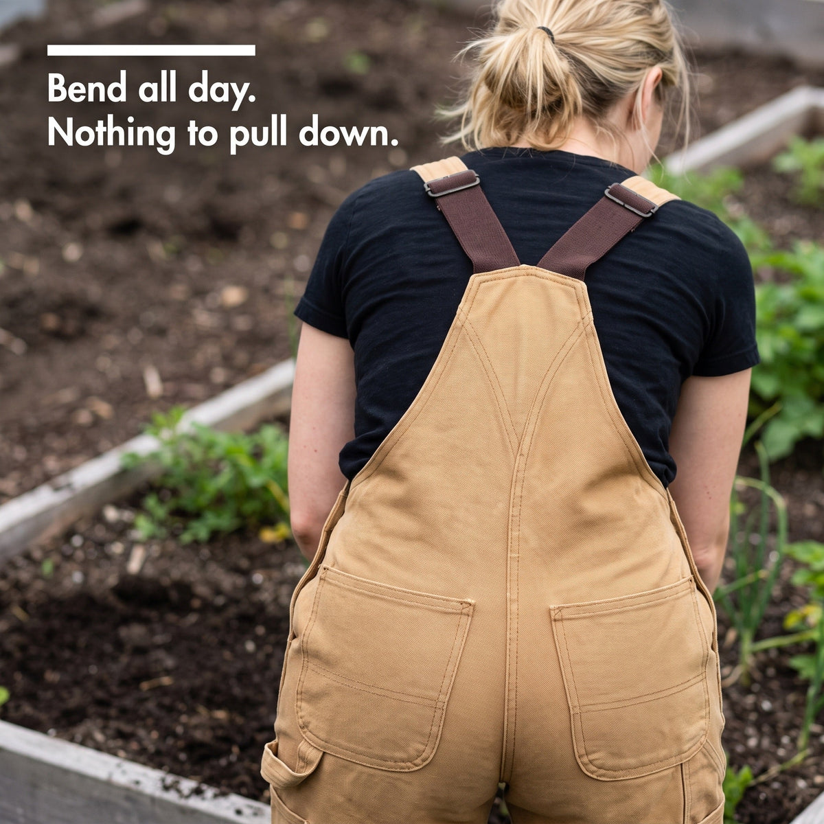 Women's Cotton Canvas Bib Overalls with Adjustable Crossback Straps