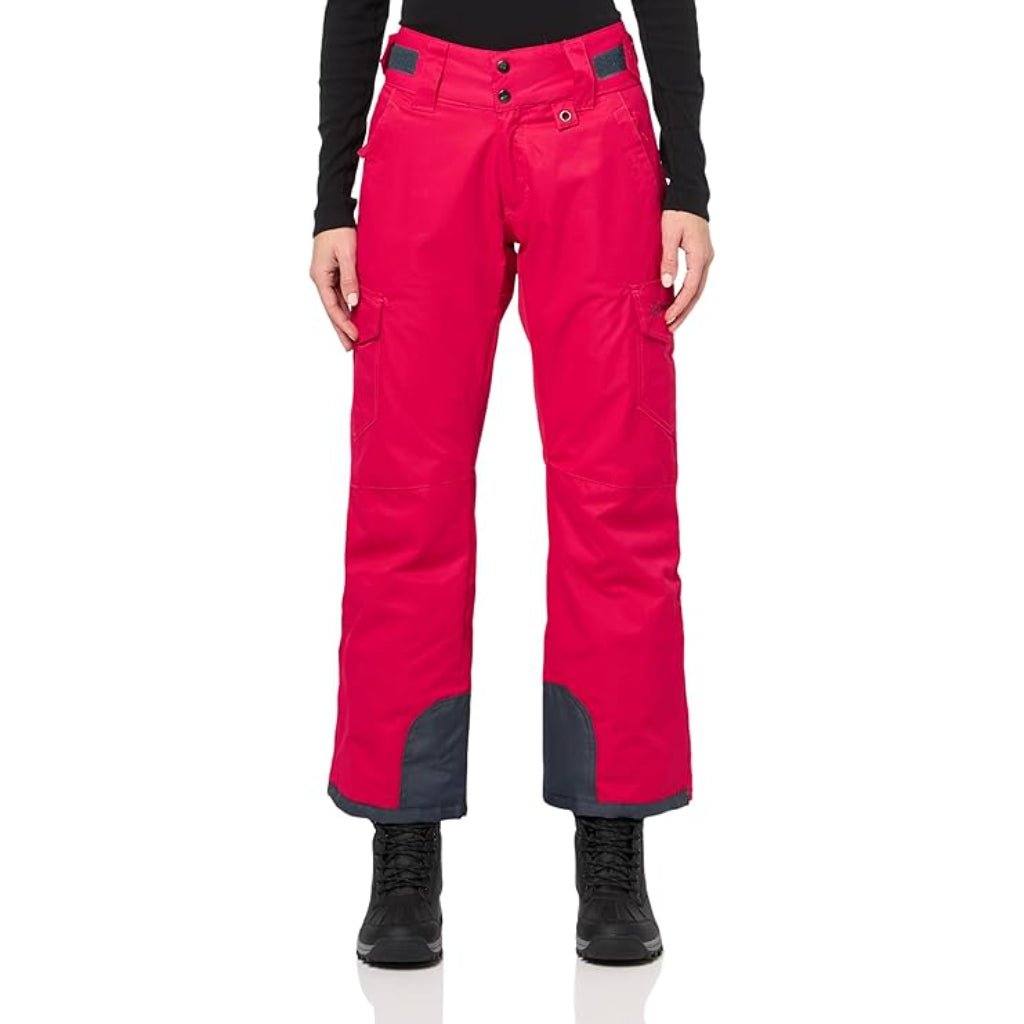 Women's Insulated Waterproof Cargo Snow Pants with Zip Pockets