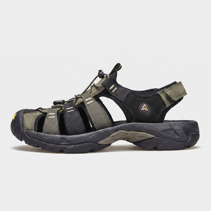 Men's Closed Toe Walking Sandals with Rubber Toe Cap