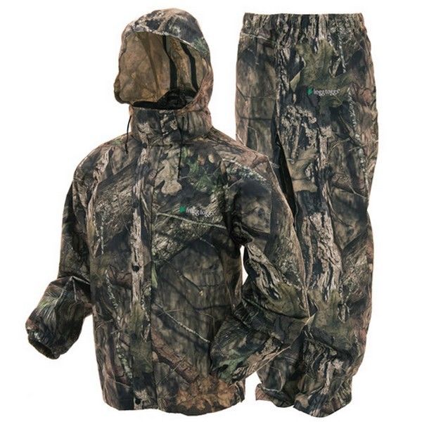 Men's Camouflage Hunting Jacket and Pants Suit with Hood