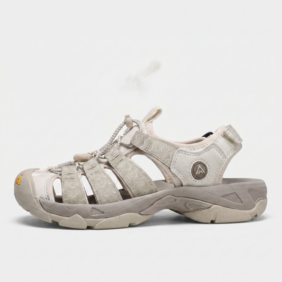 Women's Closed Toe Walking Sandals with Drainage Outsole and Bungee Lace