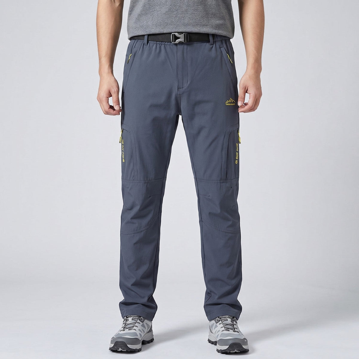 Men's Quick Dry Hiking Pants With Zip Cargo Pockets And Mesh Lining