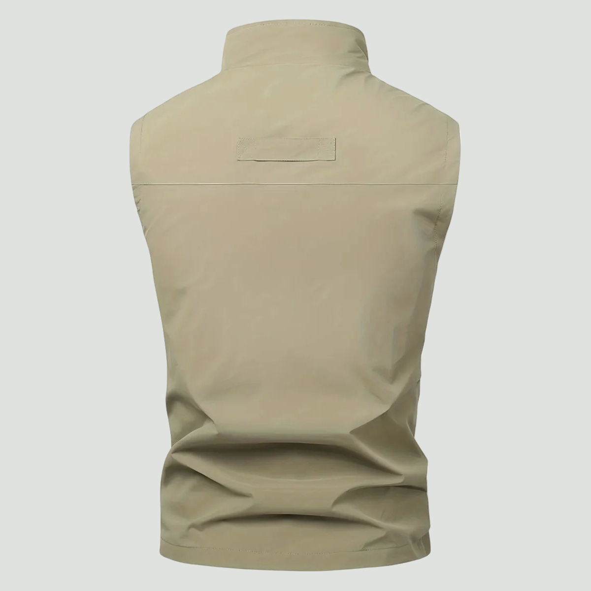 Men's Lightweight Outdoor Vest With Six Pockets And High Collar