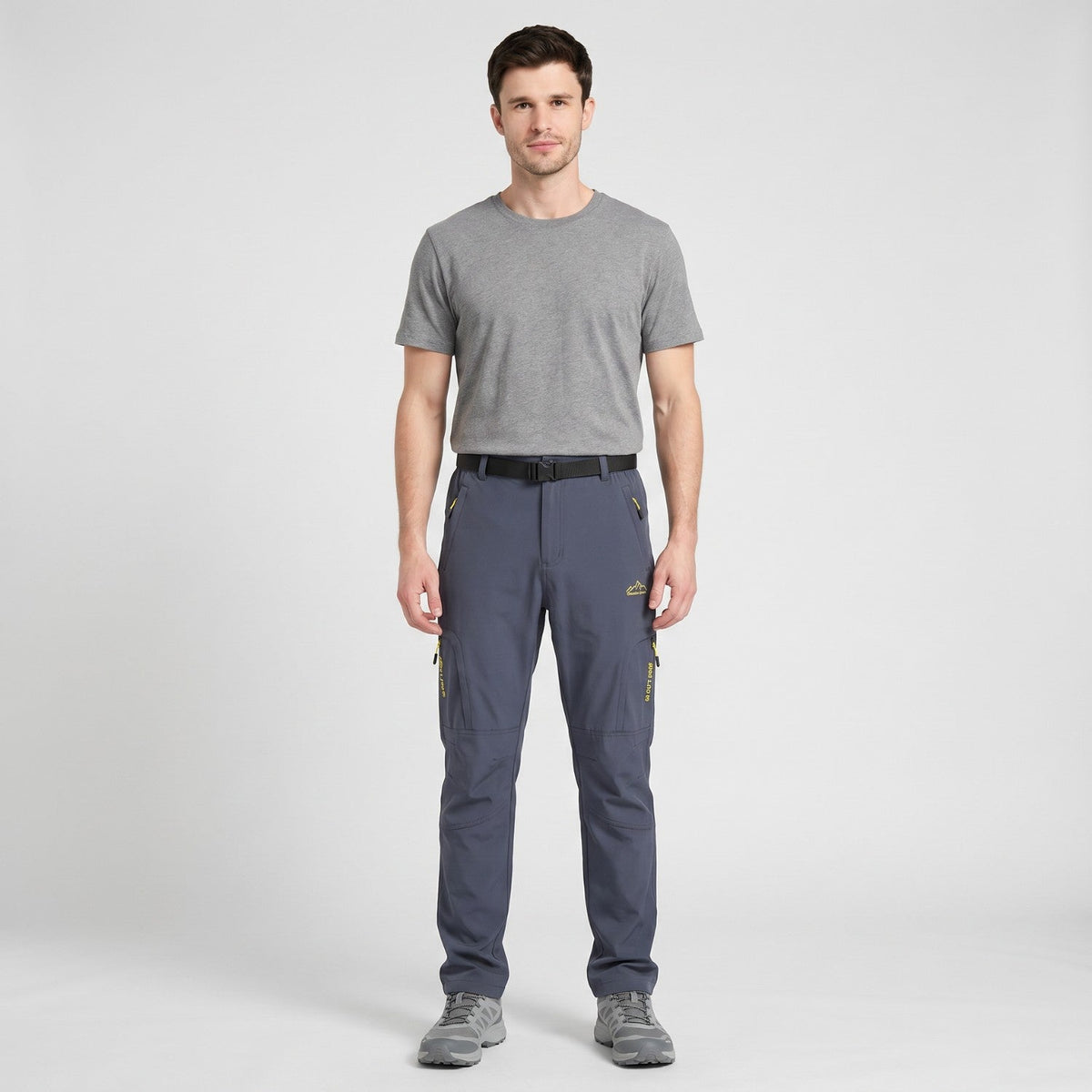 Men's Quick Dry Hiking Pants With Zip Cargo Pockets And Mesh Lining