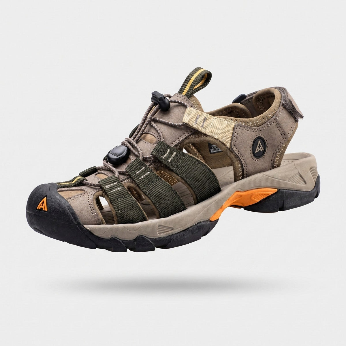 Men's Closed Toe Walking Sandals with Rubber Toe Cap