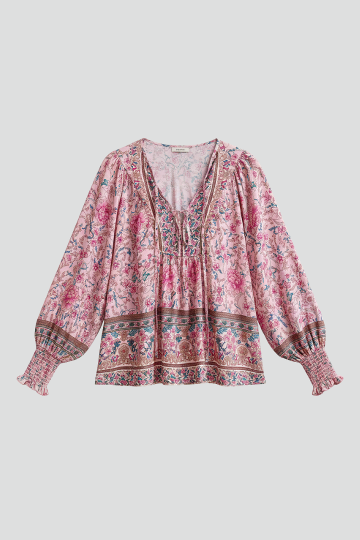 Women's Floral Blouse | Long-Sleeve Print Top