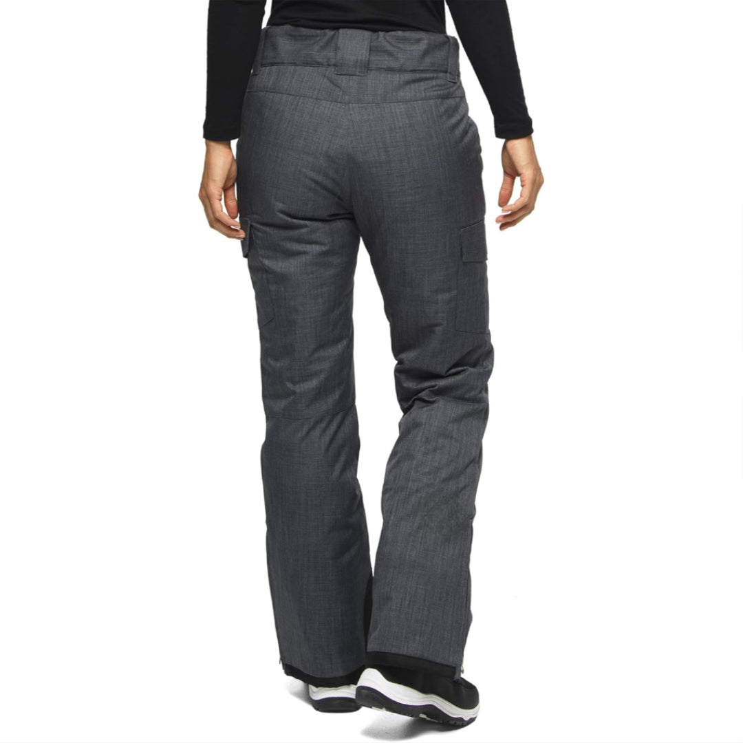 Women's Insulated Waterproof Cargo Snow Pants with Zip Pockets