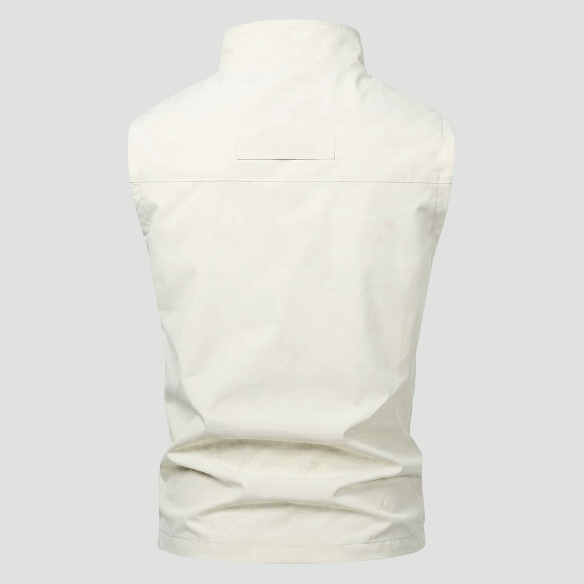 Men's Lightweight Outdoor Vest With Six Pockets And High Collar