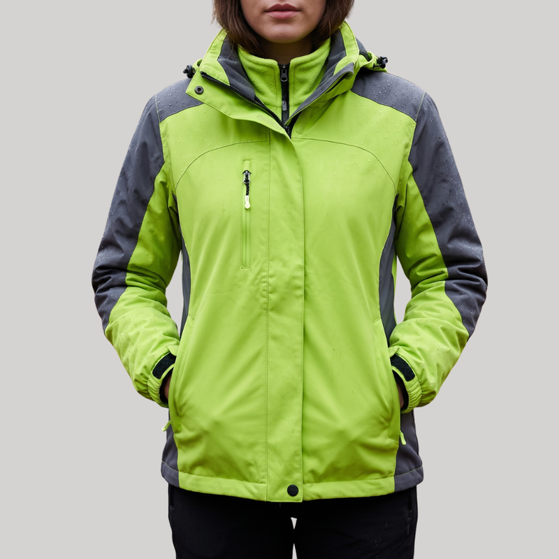 Women's Waterproof Jacket with Removable Fleece Liner