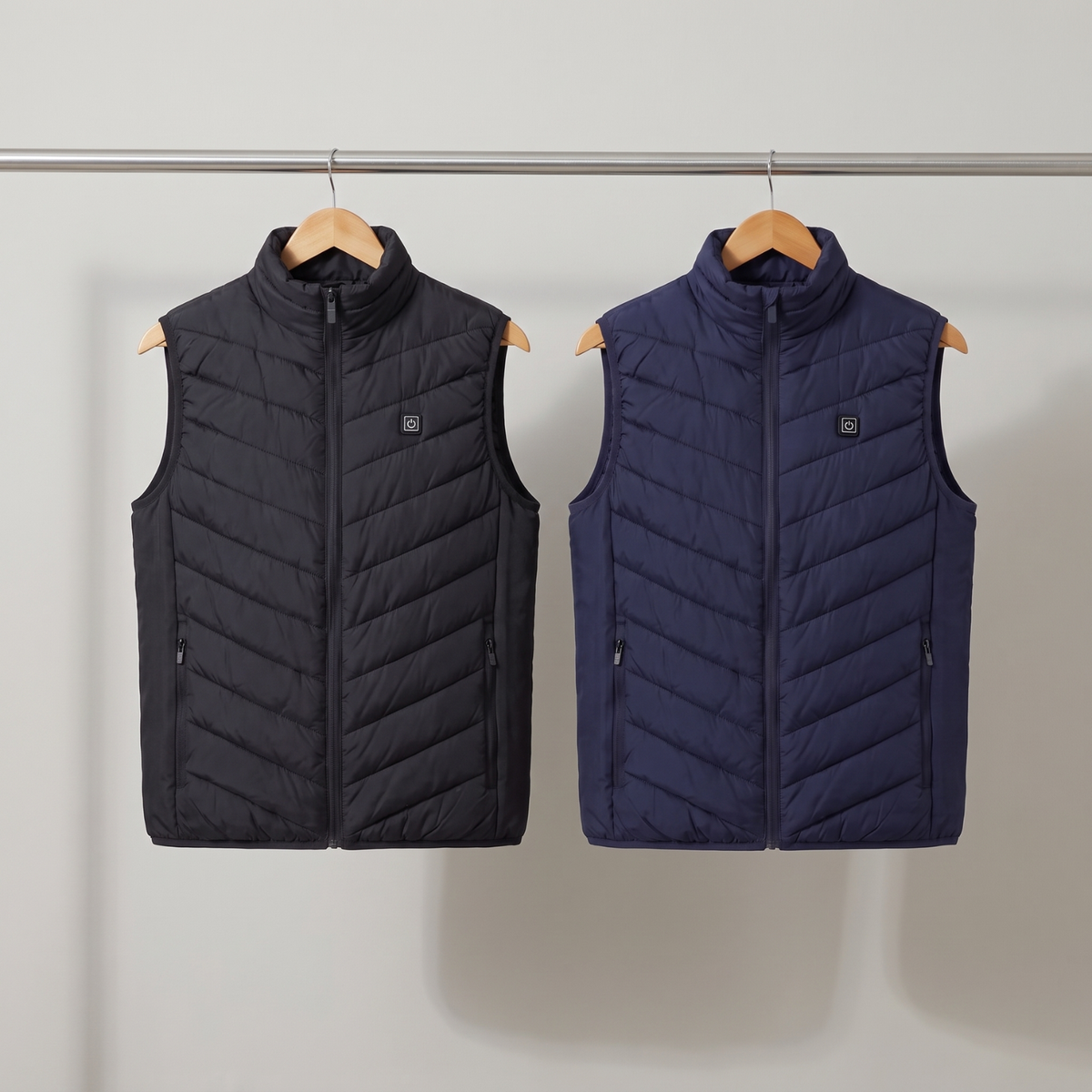 Men's Heated Vest With Four Heating Zones And USB Power Bank Compatible