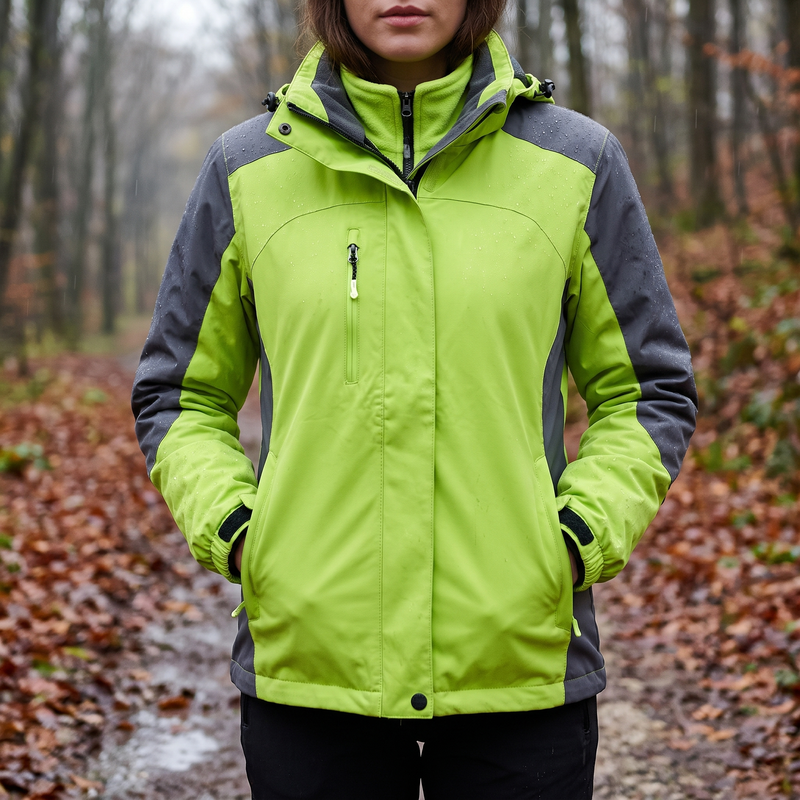 Women's Waterproof Jacket with Removable Fleece Liner