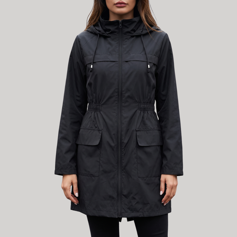 Women's Lightweight Water Repellent Rain Jacket with Hood