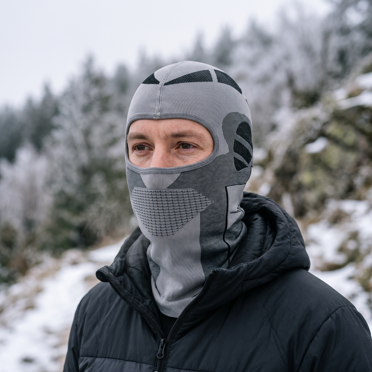 Men's Thermal Balaclava with Perforated Mesh Mouth Panel
