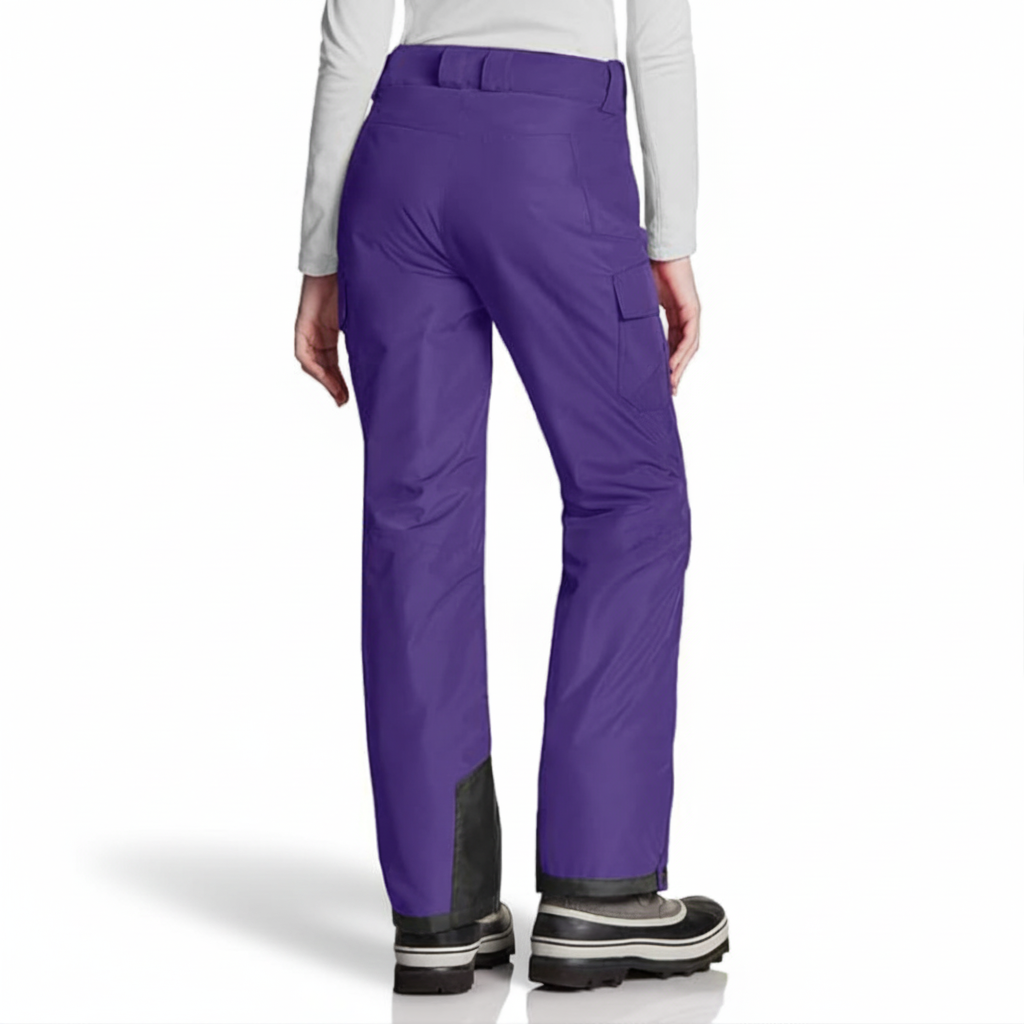 Women's Waterproof Insulated Snow Pants with Adjustable Waist and Gaiters