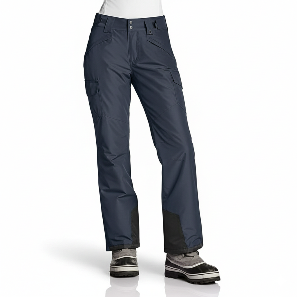 Women's Waterproof Insulated Snow Pants with Adjustable Waist and Gaiters