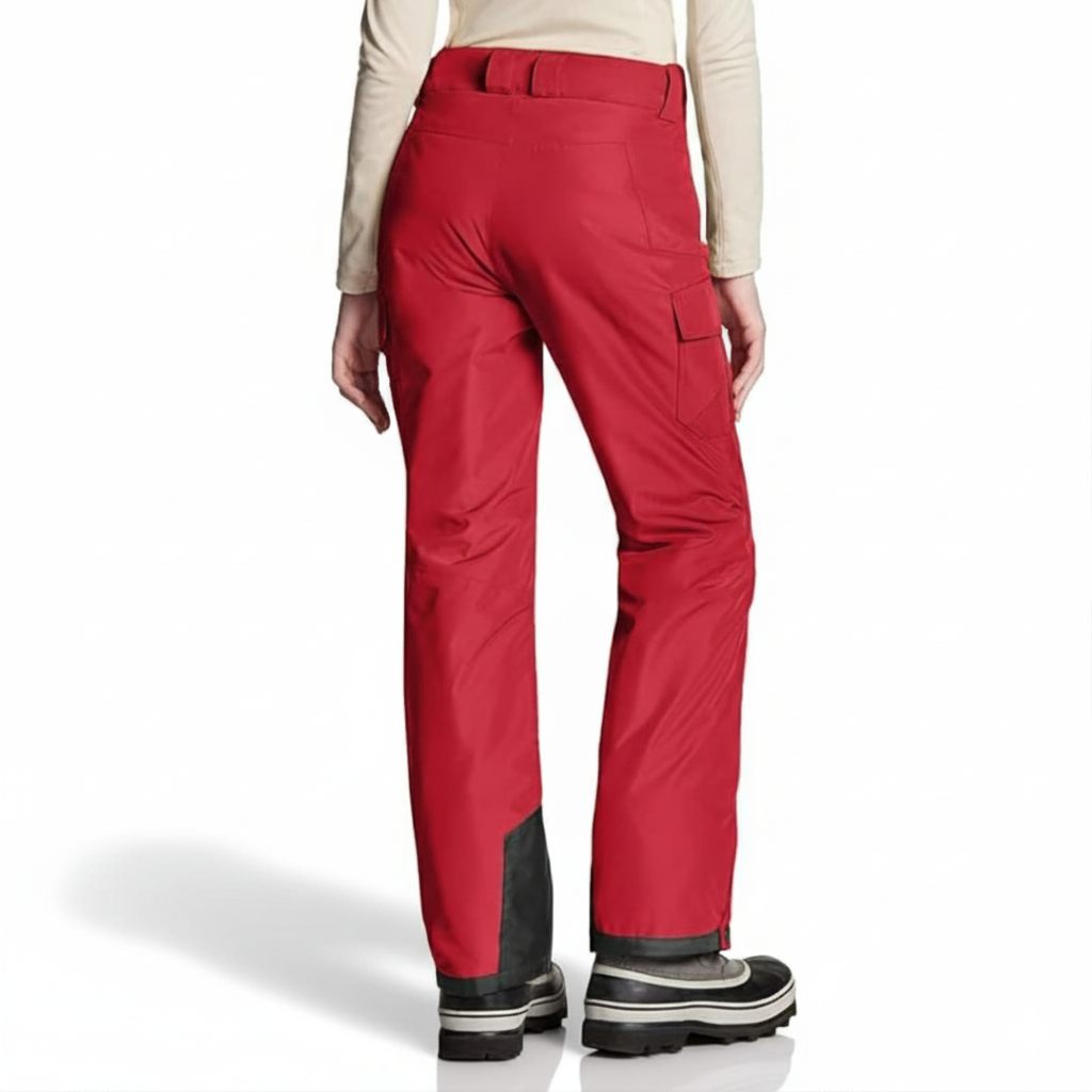 Women's Waterproof Insulated Snow Pants with Adjustable Waist and Gaiters