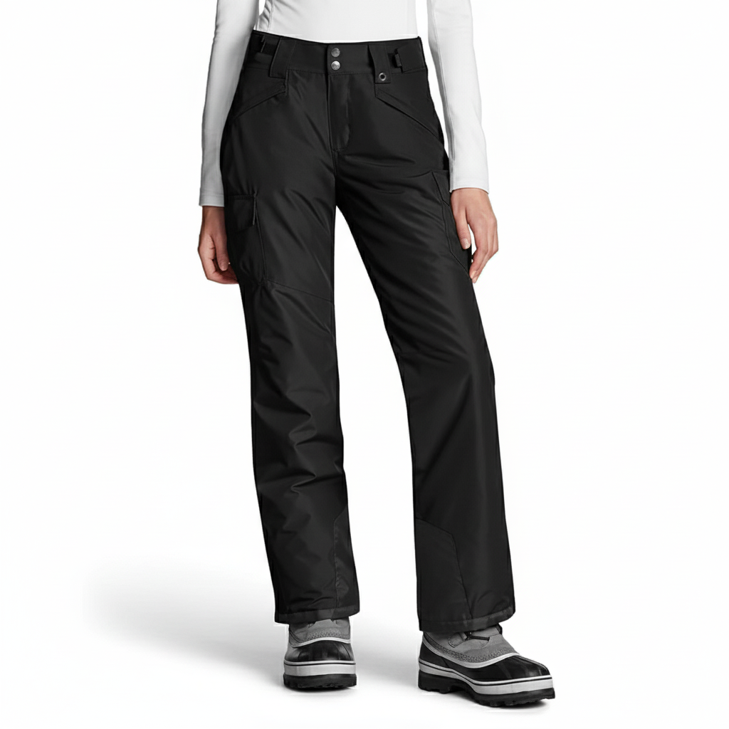 Women's Waterproof Insulated Snow Pants with Adjustable Waist and Gaiters
