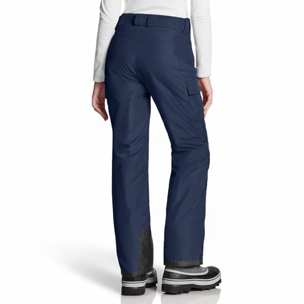 Women's Waterproof Insulated Snow Pants with Adjustable Waist and Gaiters
