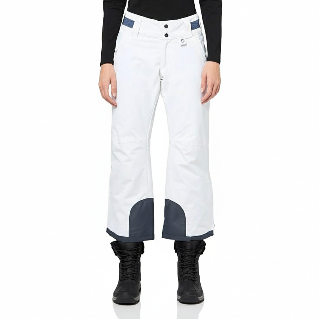 Women's Insulated Waterproof Ski Pants with Zip Pockets and Adjustable Waist