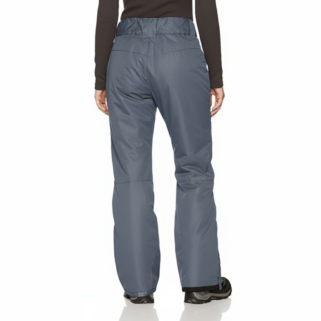 Women's Insulated Waterproof Ski Pants with Zip Pockets and Adjustable Waist