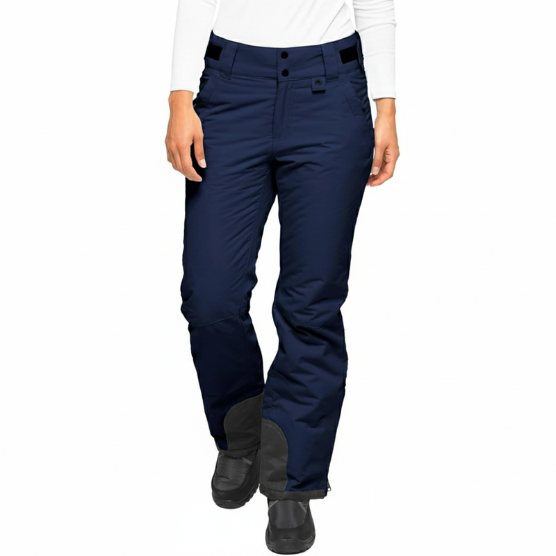 Women's Insulated Waterproof Ski Pants with Zip Pockets and Adjustable Waist