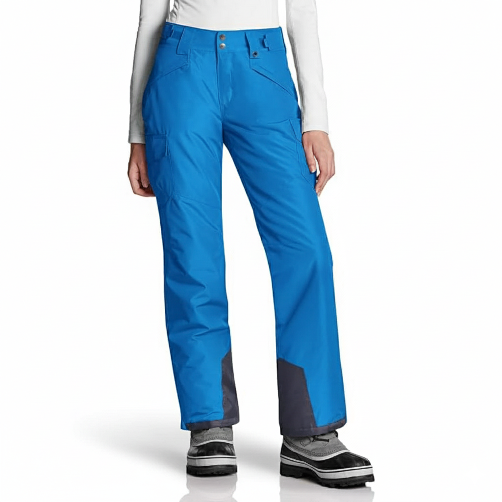 Women's Waterproof Insulated Snow Pants with Adjustable Waist and Gaiters