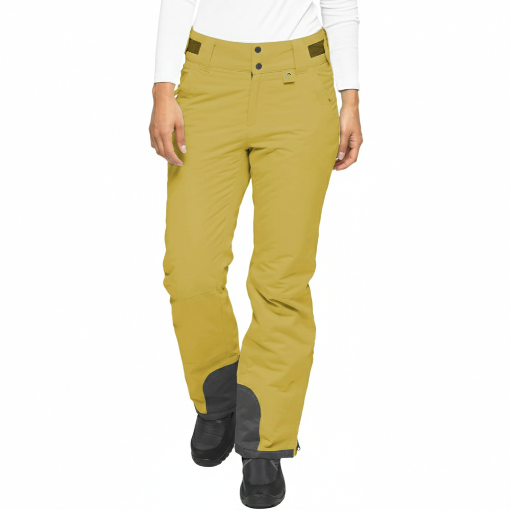 Women's Insulated Waterproof Ski Pants with Zip Pockets and Adjustable Waist