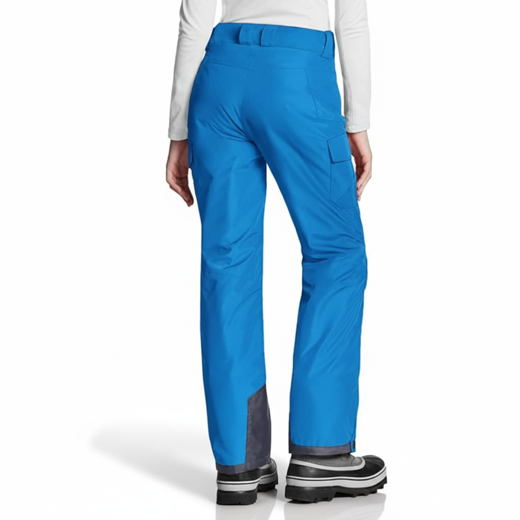 Women's Waterproof Insulated Snow Pants with Adjustable Waist and Gaiters