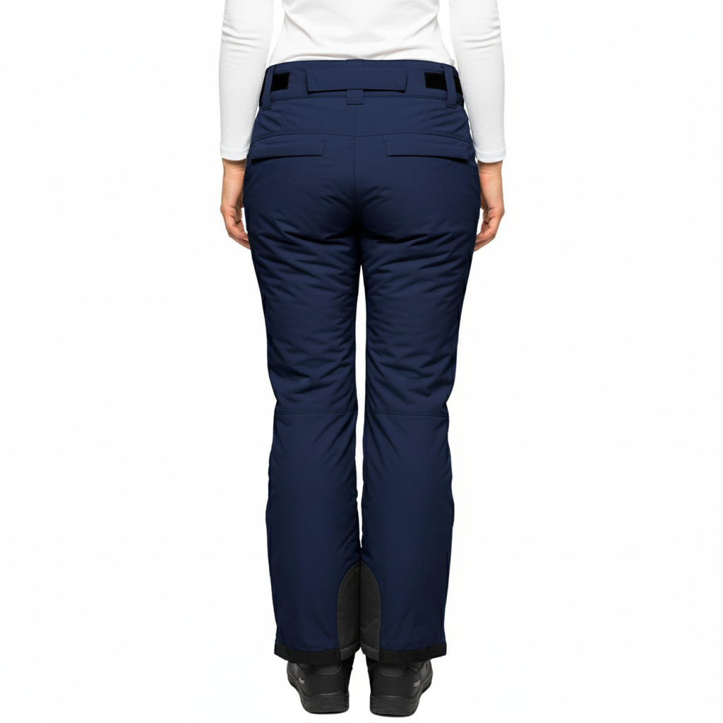 Women's Insulated Waterproof Ski Pants with Zip Pockets and Adjustable Waist