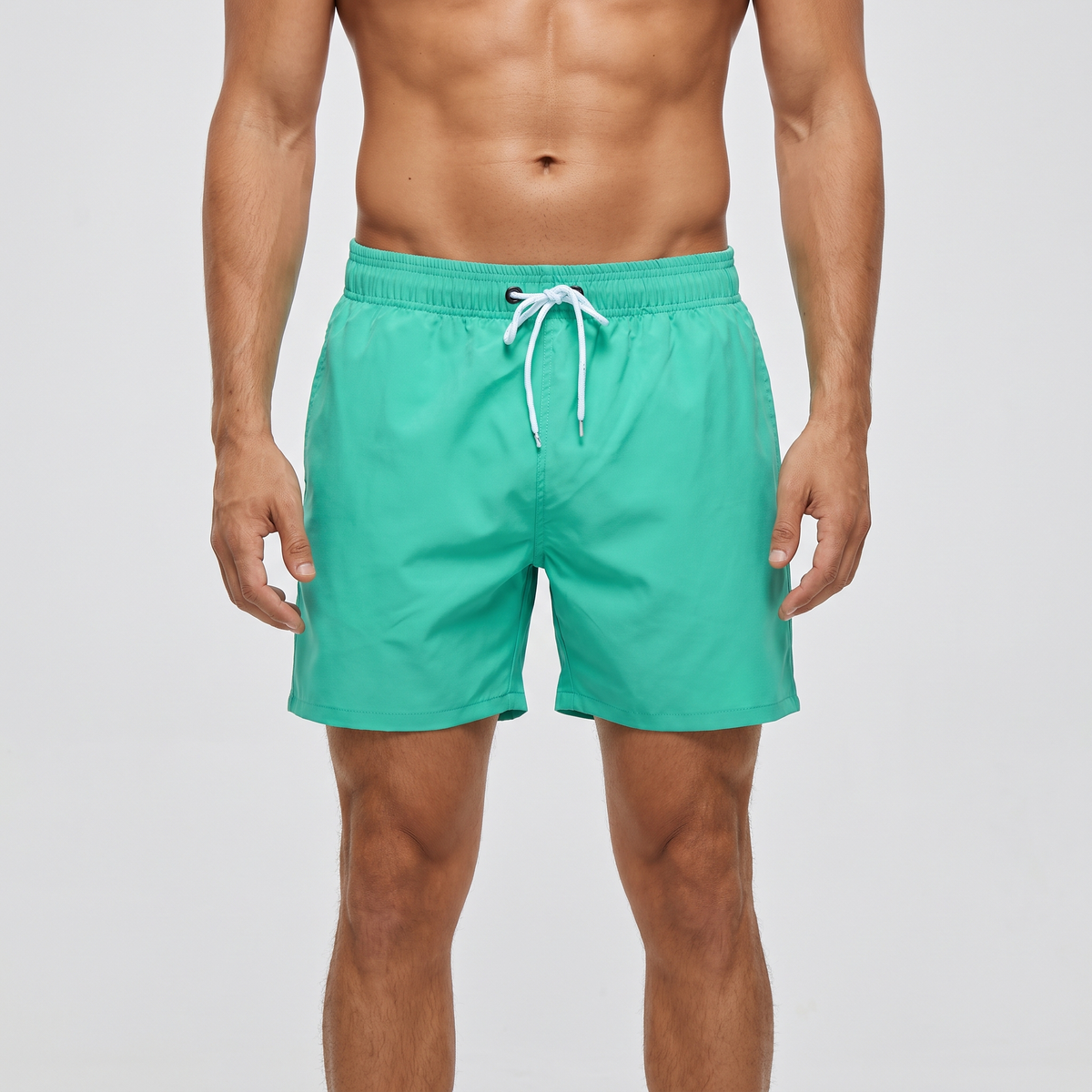 Men’s Quick-Dry Swim Shorts with Mesh Lining and Adjustable Drawstring Waist