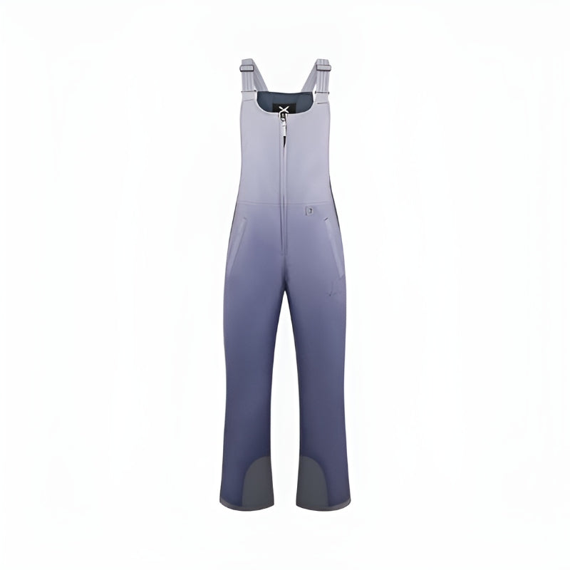Women's Insulated Winter Bib Overalls with Adjustable Straps and Side Zippers