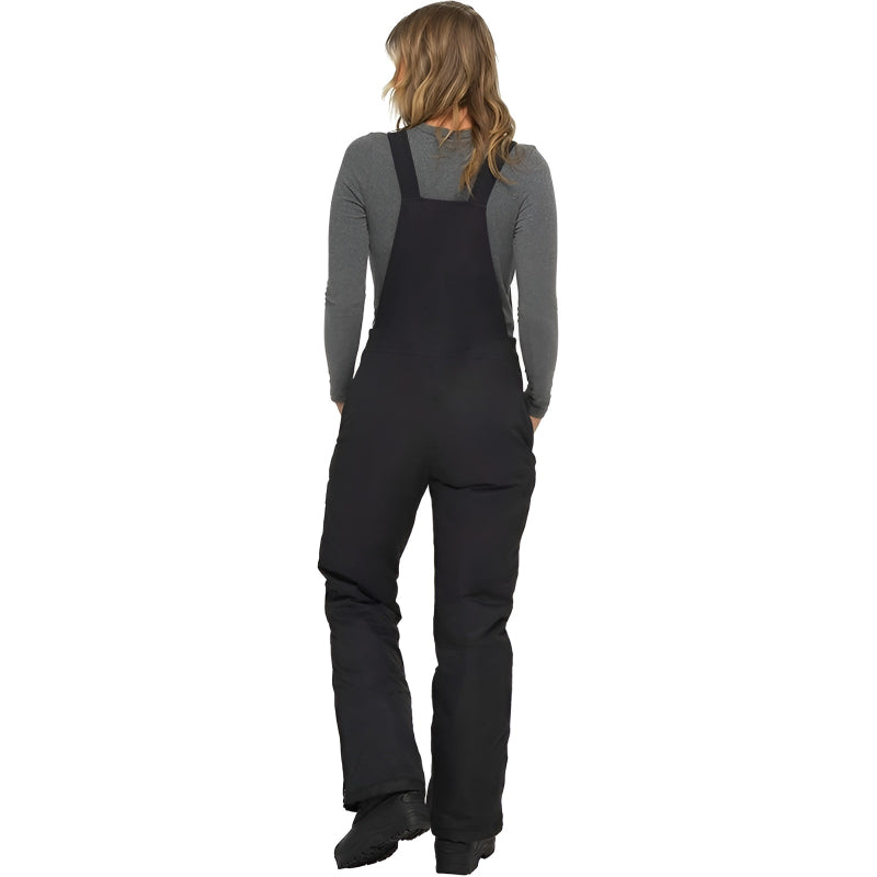 Women's Insulated Winter Bib Overalls with Adjustable Straps and Side Zippers