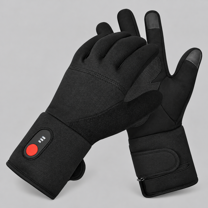 Unisex Ultra Thin Heated Glove Liners with 3 Heat Settings and Touchscreen Fingers