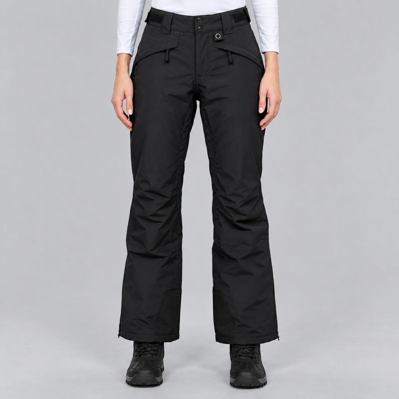 Women's Insulated Waterproof Snow Pants with Adjustable Waist and Boot Gaiters