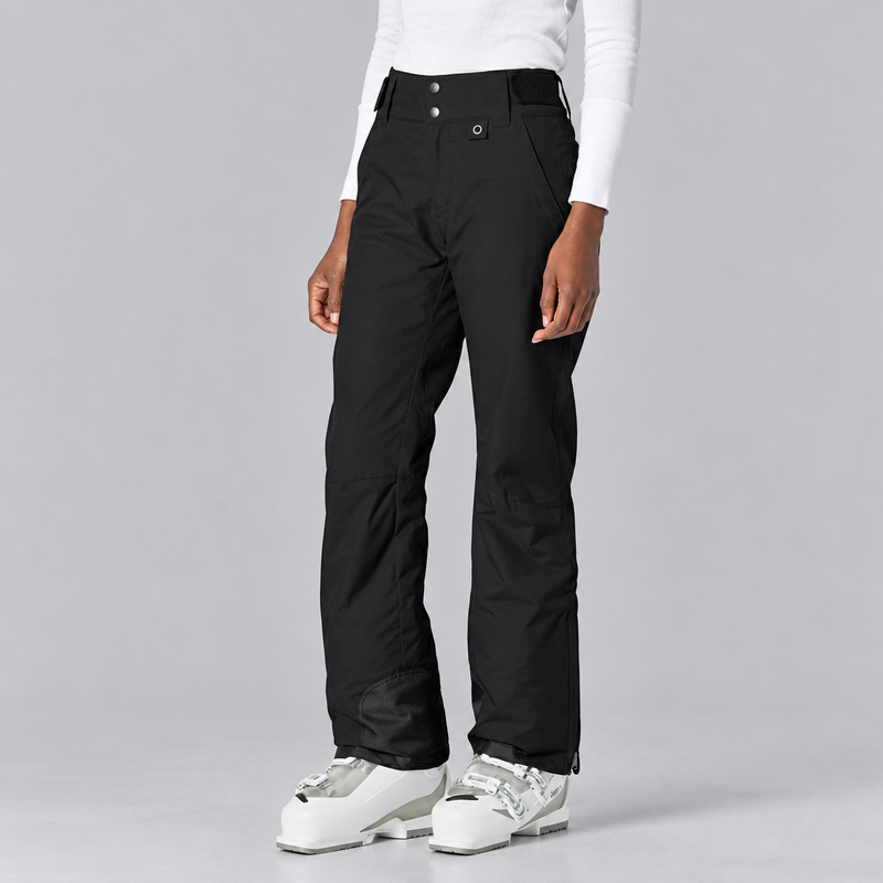 Women's Insulated Waterproof Snow Pants with Zip Pockets and Boot Gaiters