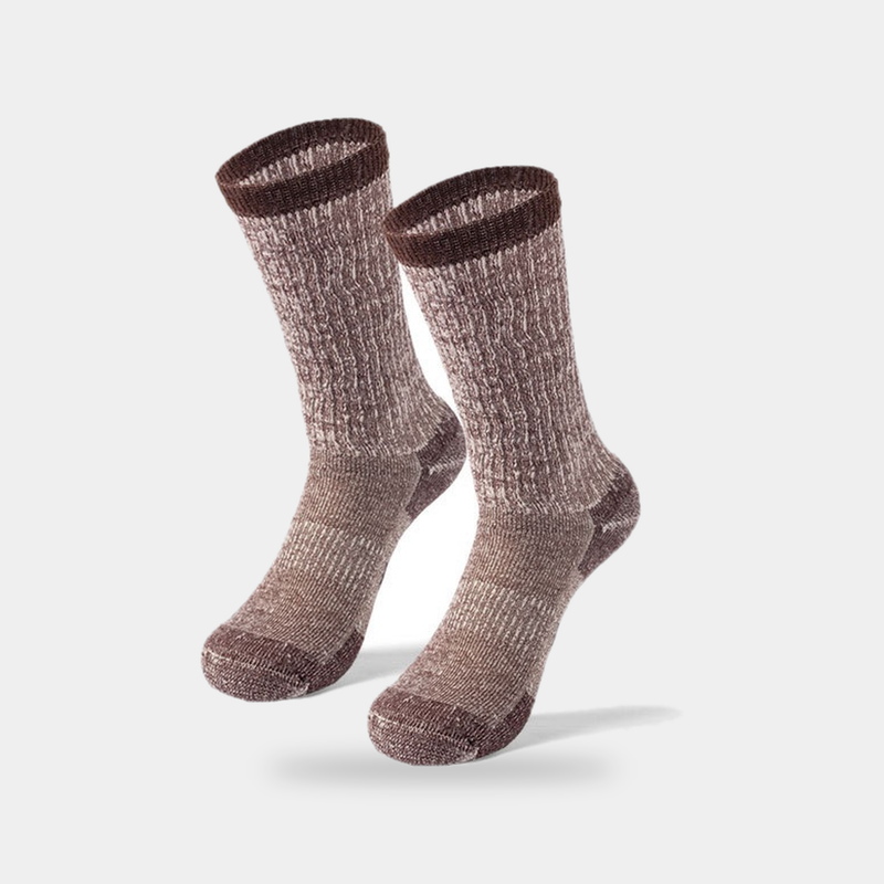 Unisex Merino Wool Thermal Hiking Socks with Cushioned Footbed