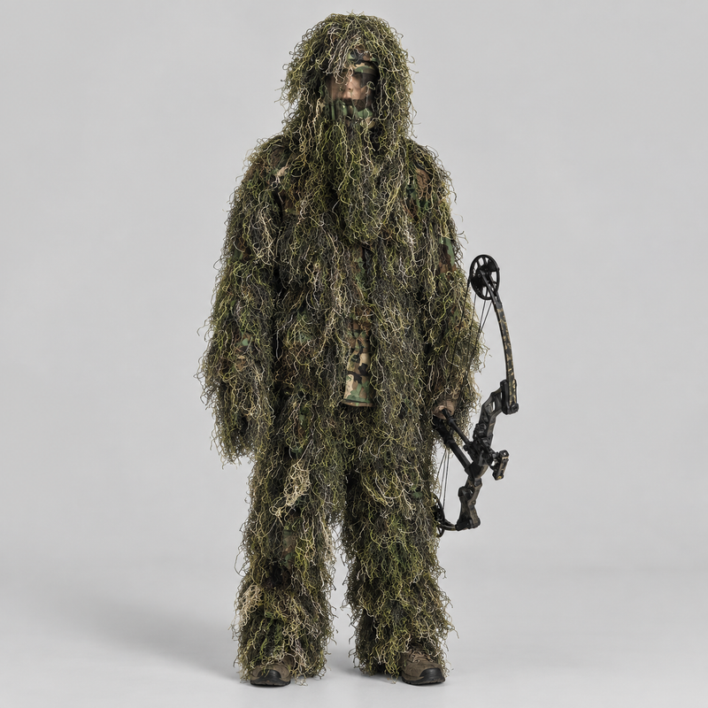 Men's Ultra Light Woodland Ghillie Suit with BDU Jacket and Pants