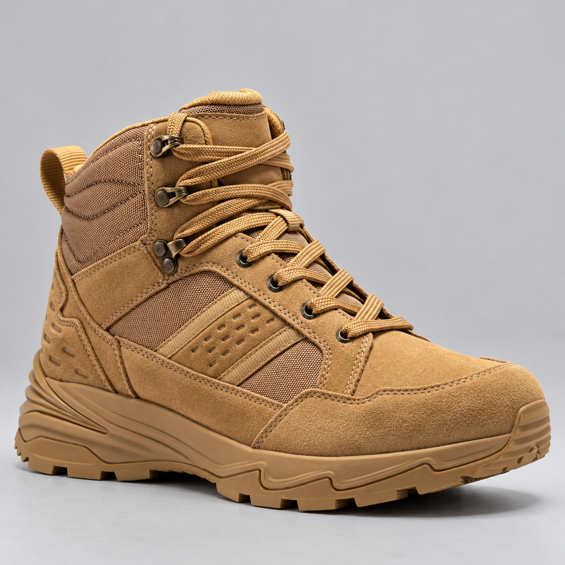 Men's Waterproof Tactical Boots with Suede Leather and Vibram Outsole