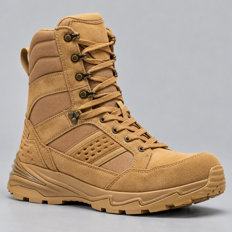 Men's Waterproof Tactical Boots with Suede Leather and Vibram Outsole