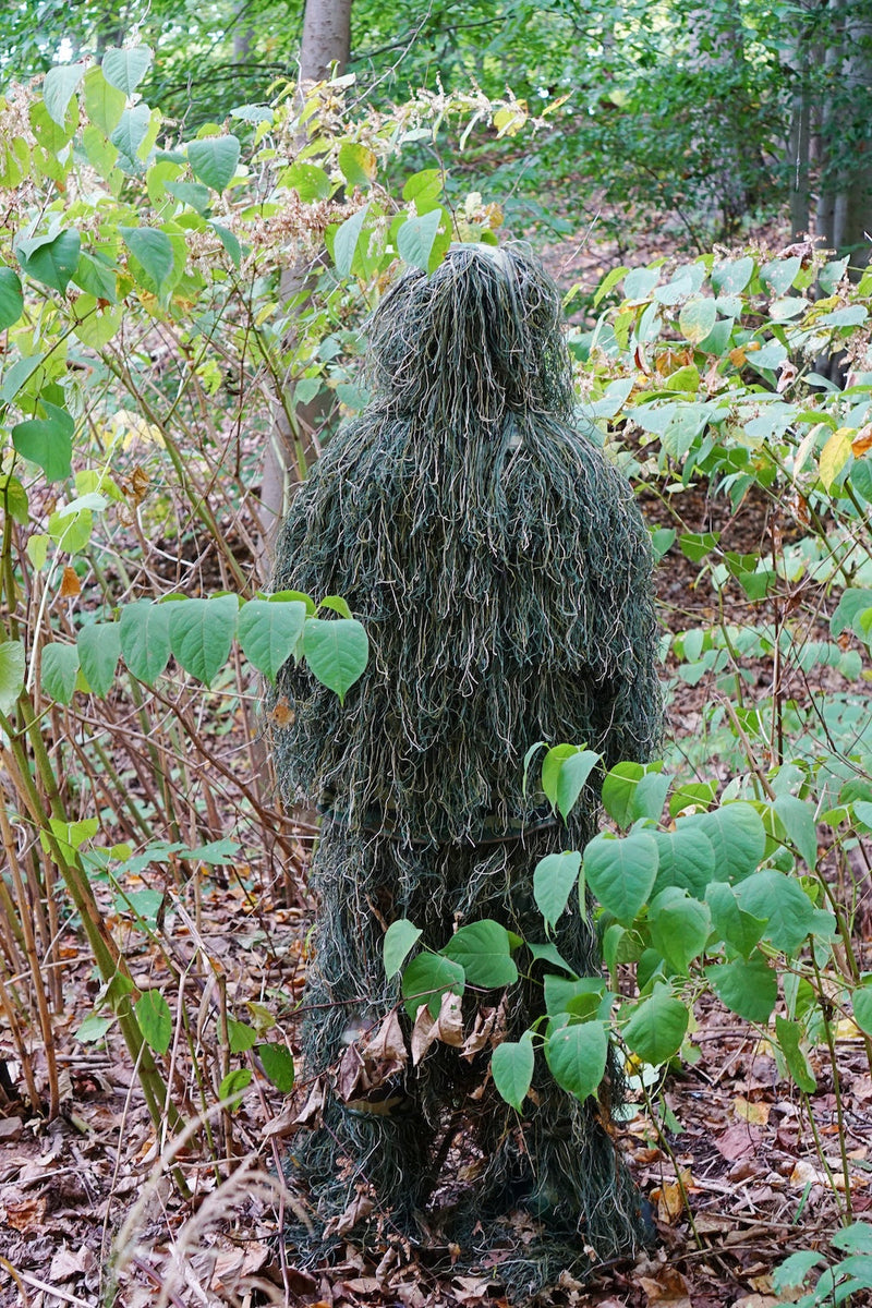 Men's Complete Woodland Ghillie Suit with Head Cover and Carry Bag