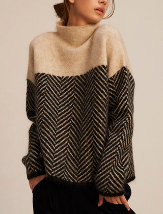 Doris | Women’s Knitted High Collar Oversized Sweater 0