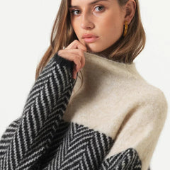Doris | Women’s Knitted High Collar Oversized Sweater 4