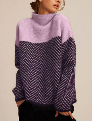 Doris | Women’s Knitted High Collar Oversized Sweater 5