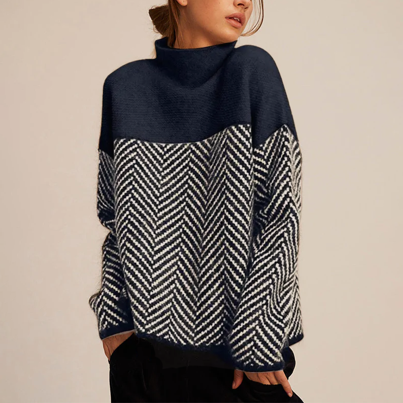 Doris | Women’s Knitted High Collar Oversized Sweater 6