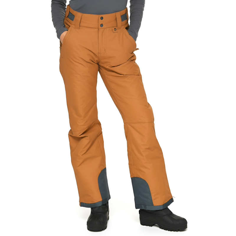 Women's Insulated Snow Pants with Reinforced Ankle Guards and Adjustable Waist
